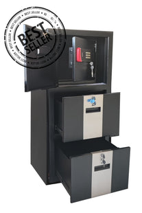 Archivero de 2 Gavetas más Caja Fuerte